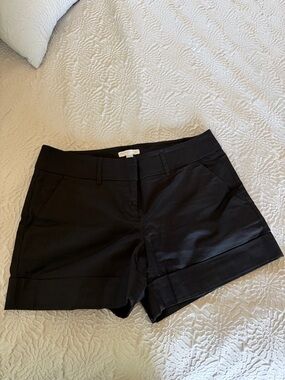 New York & Company Black Bermuda Shorts with Cuffed Hem